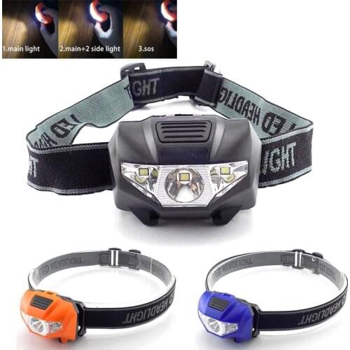 High power Mini LED headlamp AAA battery hoofdlamp lantern flashlight headlight head light torch lamp torches lampe for camping