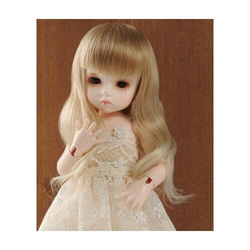 Doll accessories 1/6 bjd wig doll hair Bjd sd high temperature wire doll wig wool girl bjd cute long curly wig faux fur fc32