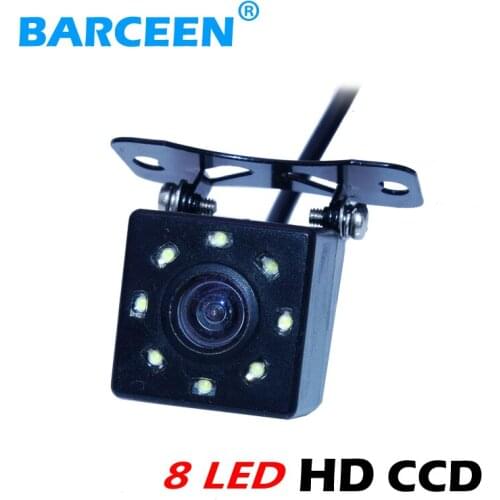 Promotion new arrival car rear reserve camera auto wire bring 8 led and car parking camera waterproof IP 69K glass lens