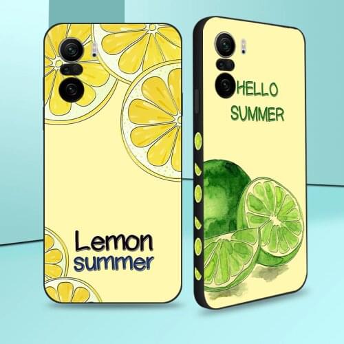 Cool Summer Fruit Case For Xiaomi Redmi 9C 9A 9T 10X POCO F3 Lemon Soft Shell Cover For Redmi K30 Ultra K40 Pro Plus