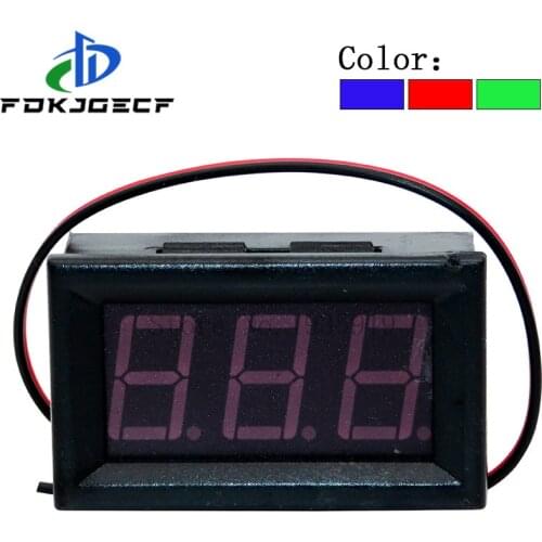 0.56 Digital Voltmeter DC 5-120V / DC 5V to 120v Digital Voltmeter Voltage Panel Meter For 12V 24V 96V Electromobile Motorcycle