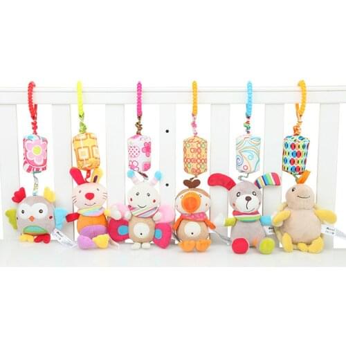 Baby Toys 0-12 Months For Baby Cute infant rattle toy Puppy Bee Stroller Toy Rattles Mobile For Baby Trolley Infant Bed Hanging