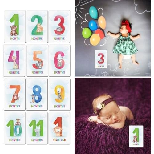 Baby Moment Cards Unisex Landmark Memory Milestone Photo Cards Key Age Markers 87HD