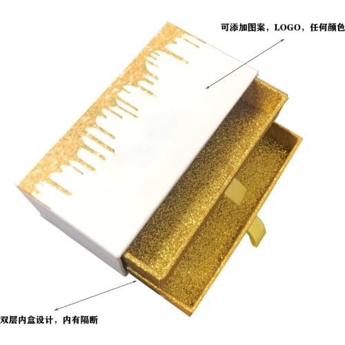 Double box Wholesale False Eyelashes Package Makeup Eyelash Packaging Box Custom Logo Lash Boxes Packaging Mink Lashes Case Bulk