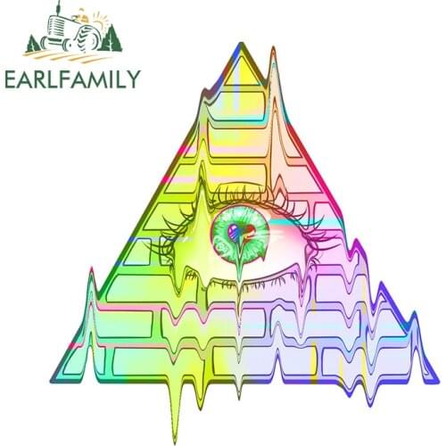 EARLFAMILY 13cm x 13cm for Acid Trip All Seeing Eye Decal Motorcycle Laotop Windshield Windows VAN Car Stickers Vinyl Car Wrap