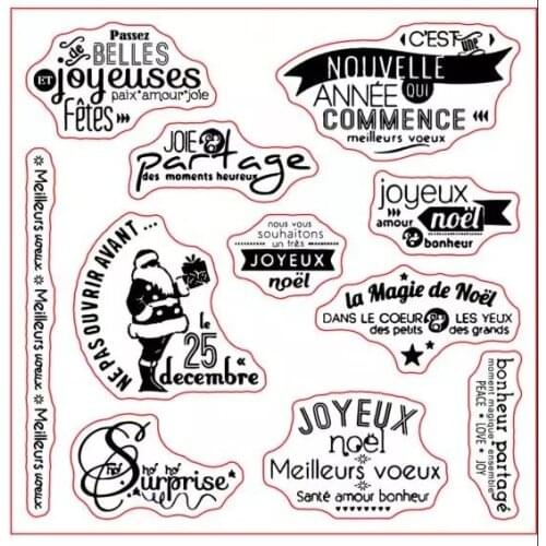 French Clear Stamp/Seal for DIY scrapbooking/photo album Decorative clear stamp sheets A3056