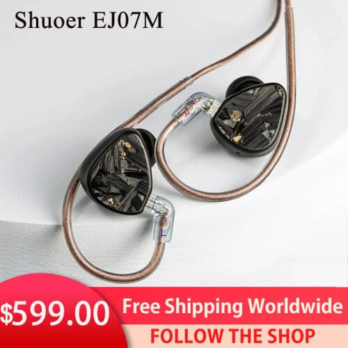Shuoer EJ07M | 10mm Dynamic Electrostatic Ba Driver Hybrid Iem Headphones With Occ Copper 4.4mm Balanced 3.5mm Single Ended Cabl
