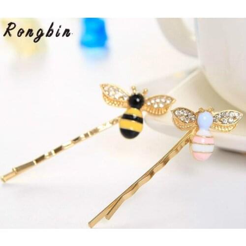 Hot Fashion Cute Little Bee Color Hairpin Kawaii Fashion Headwear Barrettes Girls Women Fashion Accessory Gift