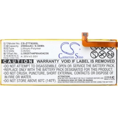 Cameron sino 2500mah battery for ZTE Blade S7 Blade S7 Dual SIM Blade S7 Dual SIM TD-LTE T920 Li3925T44P6hA54236