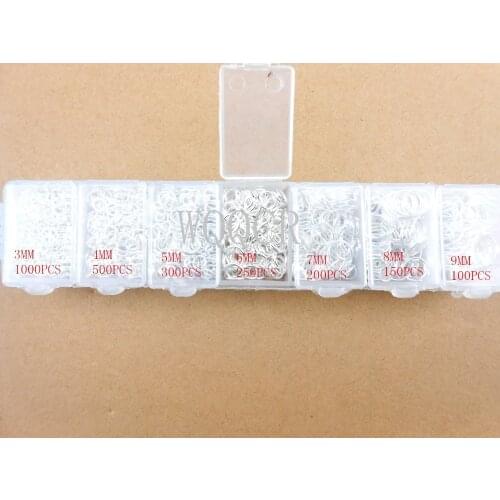 Free 3-4-5-6-7-8-9MM 2500pcs Sterling Silver Open Jump Ring Silver Components DIY Jewelry 925 silver findings opening rings