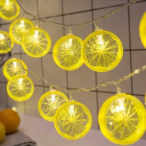 9.8ft/3m Novelty Lemon String Light Christmas Led Battery Light Indoor Party Garden Garlands 20 LEDs String Lights