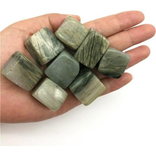 Wholesale 100g Natural Green Lace Jade Polished Cube Crystal Stones Healing Gemstone Gifts Natural Quartz Crystals