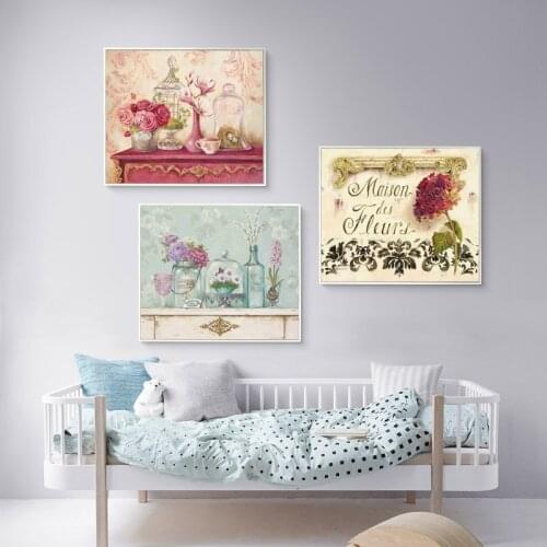 Pastoral still life flowers landscape lot set canvas printings oil paintings printed on canvas home wall art decoration pictures
