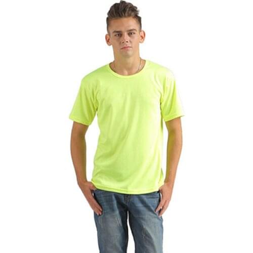 Casual Mens Solid T-shirt Fashion Male Short-sleeved O-neck Breathable Tops Plus Size S-3XL Quick Dry Clothing