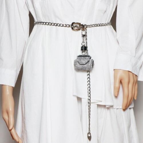 DAEYOTEN Mini Rhinestone Waist Bag Flash Diamond Belt Bag Luxury Designer Fanny Packs for Women Fashionable Coin Purse ZM0973