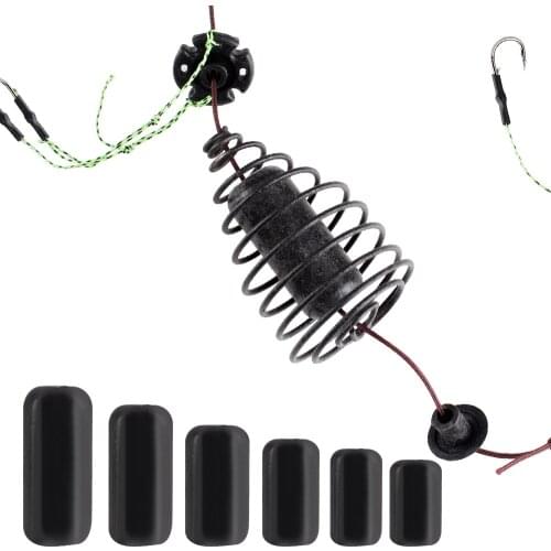 1 PC Fishing Group 30-80g Black Feeder Bait High Carbon Steel Stainless Hooks 8# Lure PE Speckle Fish Line High Quality