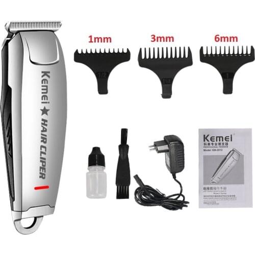 Kemei Precision Professional Electric Hair Clipper 0mm Baldheaded Rechargeable Hair Trimmer for Men Beard Trimmer Barber
