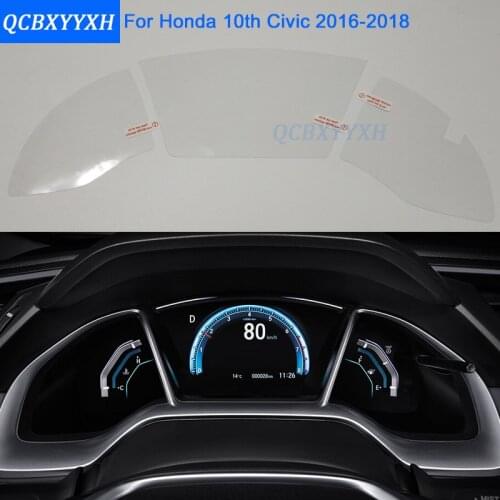QCBXYYXH For Honda 10th Civic 2016-2019 Car Styling Car Dashboard Paint Protective Glass Film Light transmitting 9H Scratchproof