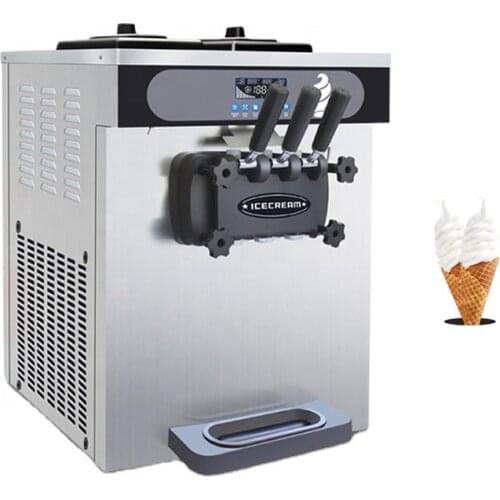 Three Heads Soft Ice Cream Machine Factory Price Ice Cream Makers Hot Sale Dessert Ice Cream Vending Machine