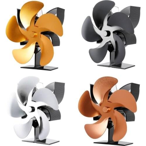 SF902S 5 Blades Heat Powered Stove Fan for Wood Log Burner Heater Fireplace Fuel Saving Quiet Ecofan