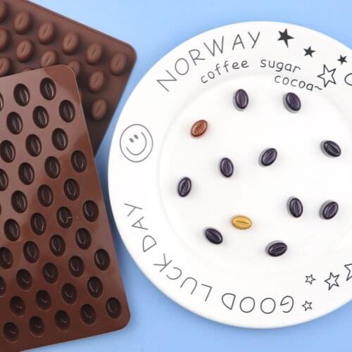 55-GRID Mini Silicone Chocolate Coffee Bean Mold Ice Grid Mold Xg123