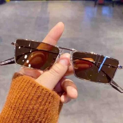 Small Square Ultralight Metal Sunglasses for Men and Women 2021 New Retro Punk Sunglasses Luxury Female Pink UV400 Glasses