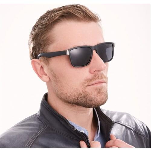 Vazrobe Black Male Sunglasses Polarized Women Ultralight Sun Glasses for Men Driving Shades Unisex Square Matte