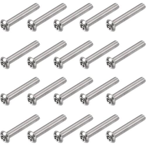 Uxcell M5x30mm Torx Security Machine Screw, Pan Head Screws Inside Column 304 Stainless Steel Fasteners Bolts 20pcs