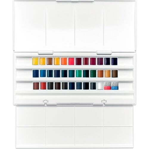 Winsor & Newton 36 Colors Cotman Solid Watercolor Paint Pigment Set