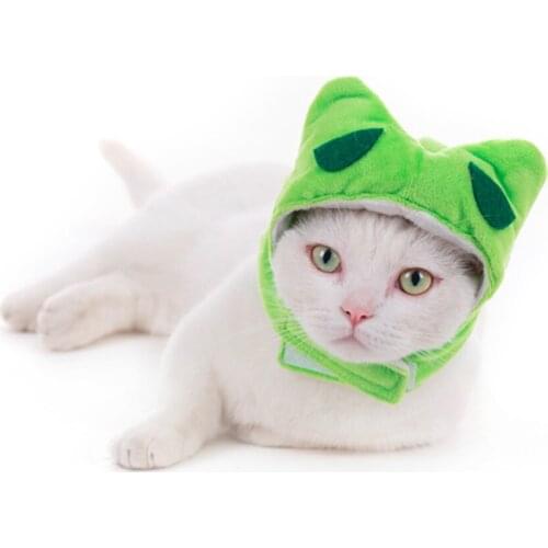Funny Pet Dog Cat Cap Costume Warm Rabbit Hat Dress Up Shark Chick Tiger Whale Bee Cosplay Cap For Cat Dog Plush Headwear Lovely