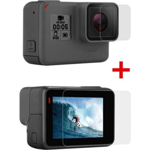 Tempered Film For Gopro Hero 7/6/5 Accessories Protector Scratch-resistant Protective Film For Go Pro Hero 7 6 5 Action Camera