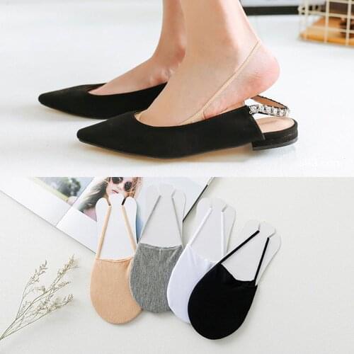 Women Cotton No Show Socks Sports Liners, Toe Topper Socks Half Boat Socks for High Heels Half Palm Suspenders Socks Summer