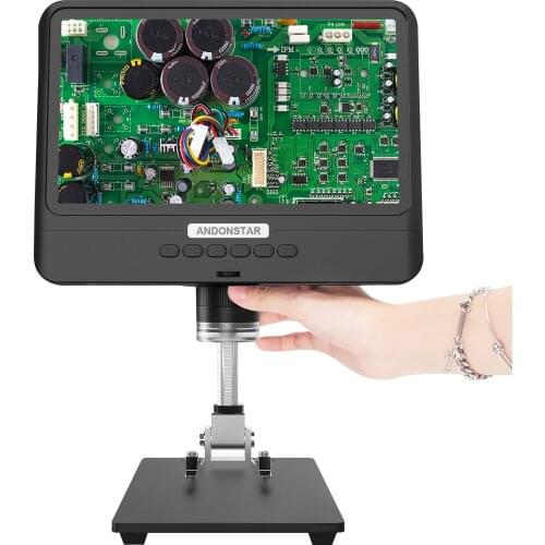 8.5 Inch LCD Display Screen 5X-1200X Digital Microscope 1280 * 800 Adjustable 1080P Ranges Welding Tool Microscope