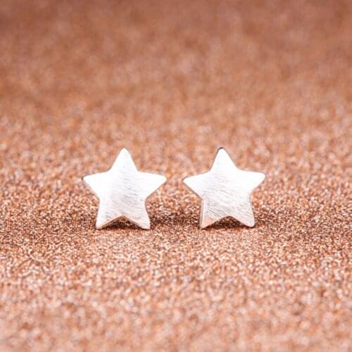 Daisies 1pair 925 Sterling Silver Jewelry Fashion Cute Tiny Star Stud Earrings Gift For Girls Kids Lady