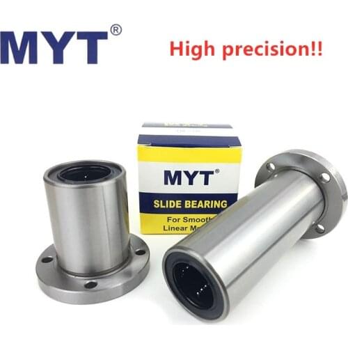 10pcs MYT round flange linear bearing LMF6UU LMF8UU LMF10UU LMF12UU LMF16UU LMF8LUU LMF12LUU 8mm 10mm linear rod shaft CNC parts