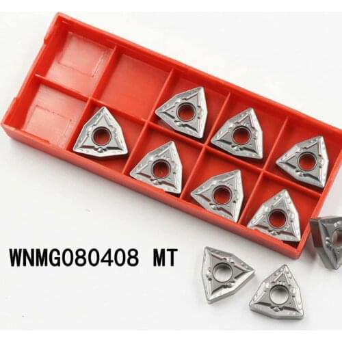 10pcs WNMG080408 WNMG080404 for aluminum External Turning Tools Cermet Grade Carbide insert Lathe cutter Tool turning insert