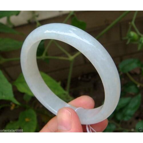 100% Natural Untreated Icy Jadeite Emerald Jade Bangle Bracelet 57-60MM