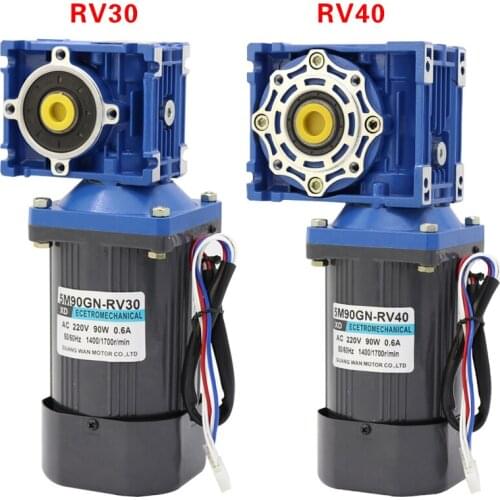 220V 5IRK90GN-RV30/40 AC turbine gear motor 90W slow speed micro motor small worm forward and reverse high torque motor