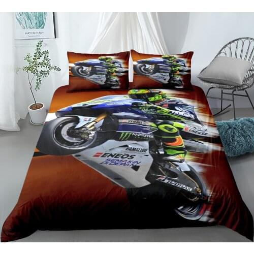 3D Lifelike Motorcycle Printing Duvet Bed Duvet Cover Twin Queen King Comforter Set High Quality Bed Linen Queen For Boys Adults