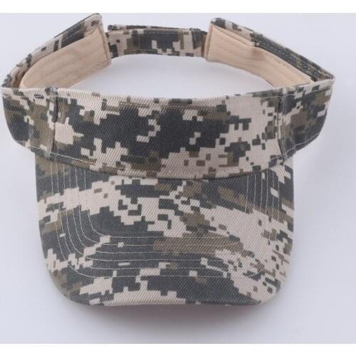 4 Colors Printed Digital Camo Visors for Men Outdoor Sun Visor Hat Camping Hiking Hunting