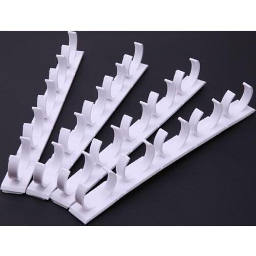 4 Strips Spice Gripper Kitchen Jar Rack Storage Wall Holder Organizer White