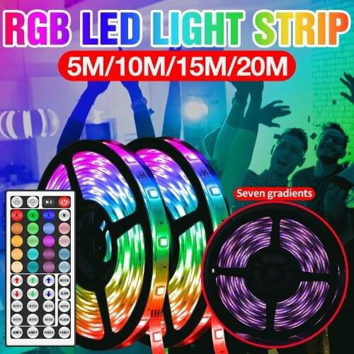 5050 LED Strips 5M 10M 15M 20M RGB Light Strip 12V LED Flexible Ribbon Waterproof RGB LED Lights For TV Background Decoration