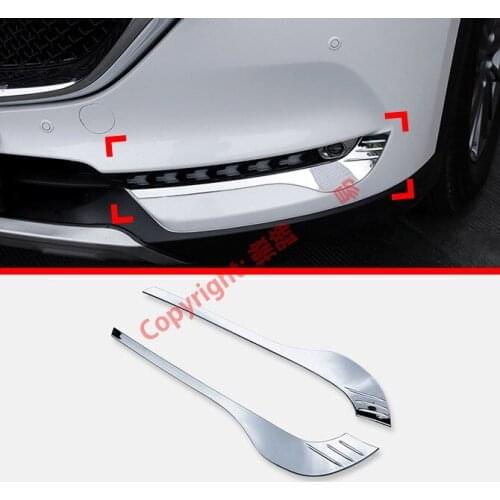 ABS Chrome Front Fog Light Lamp Cover Trim Molding Bezel Garnish For Mazda CX-5 2017 2018 2019