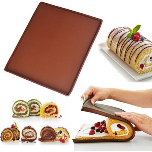 Nonstick Swiss Roll Mats Baking Inserts Sheet Cake Rolls Molds Cake Pad Silicone Baking Rug Mat Pastry Tools Kitchen Accessories