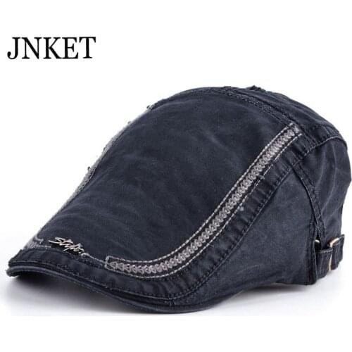 JNKET Leisure Cotton Beret Hat Men Women Peaked Cap Flat Caps Outdoor Travel Sunhat Duckbill Cap Casquette Cap Adjustable Size