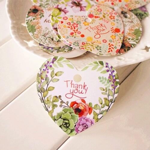 50pcs Romatic Design Thank You Gift Tags Wedding Favors Party Accessories DIY Burlap Wedding Vintage Wedding Decoration