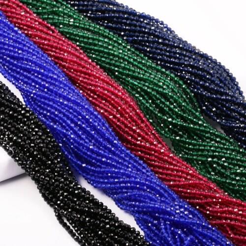 Artificial Spinel Beads Faceted Synthetic Spinel Crystal Beading Charms Accessories for Jewelry Making Women Necklace Bracelet
