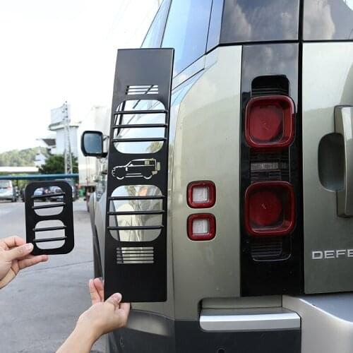 For Land Rover Defender 90 110 2020-22 Car Styling Matt Black Brake Light Anti-Scratch Protective Net Cover External Accessories