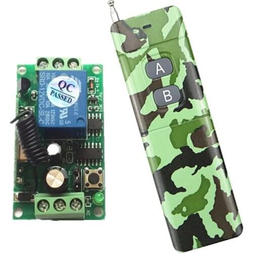 DC12V 2CH 2262, ev1527 chip Wireless Remote Control Switch Receiver + Camouflage colors Transmitters Appliances Gate Garage Door