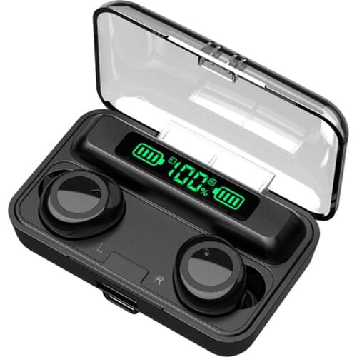 F9-3 Bluetooth 5.1 TWS Earbuds True Wireless Headphones Touch Control Mini Sports Twins Headset with Microphone USB Output